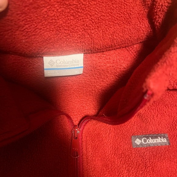 Columbia Red Sweater Zip Up - Picture 2 of 3